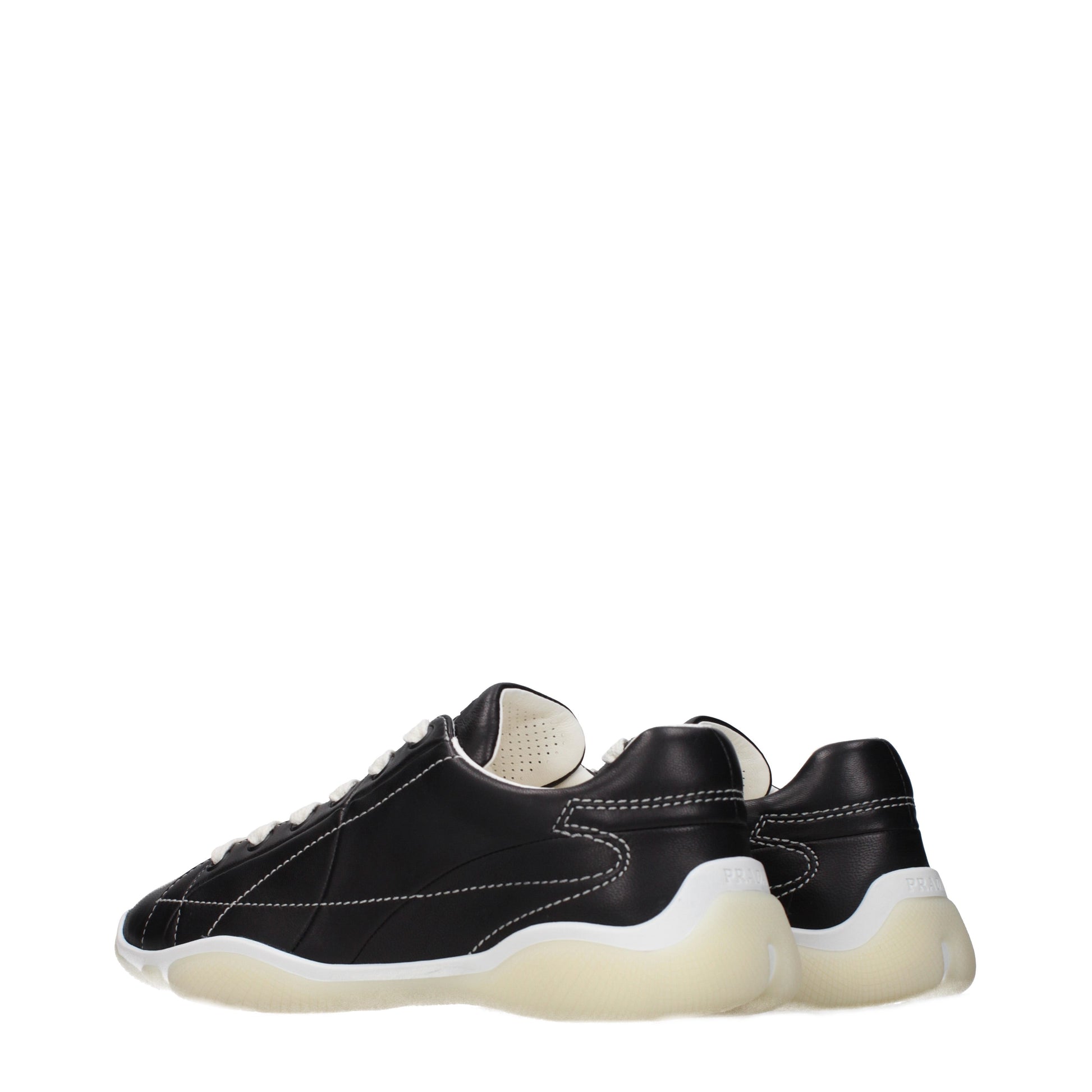 Prada Sneakers Women Leather Black