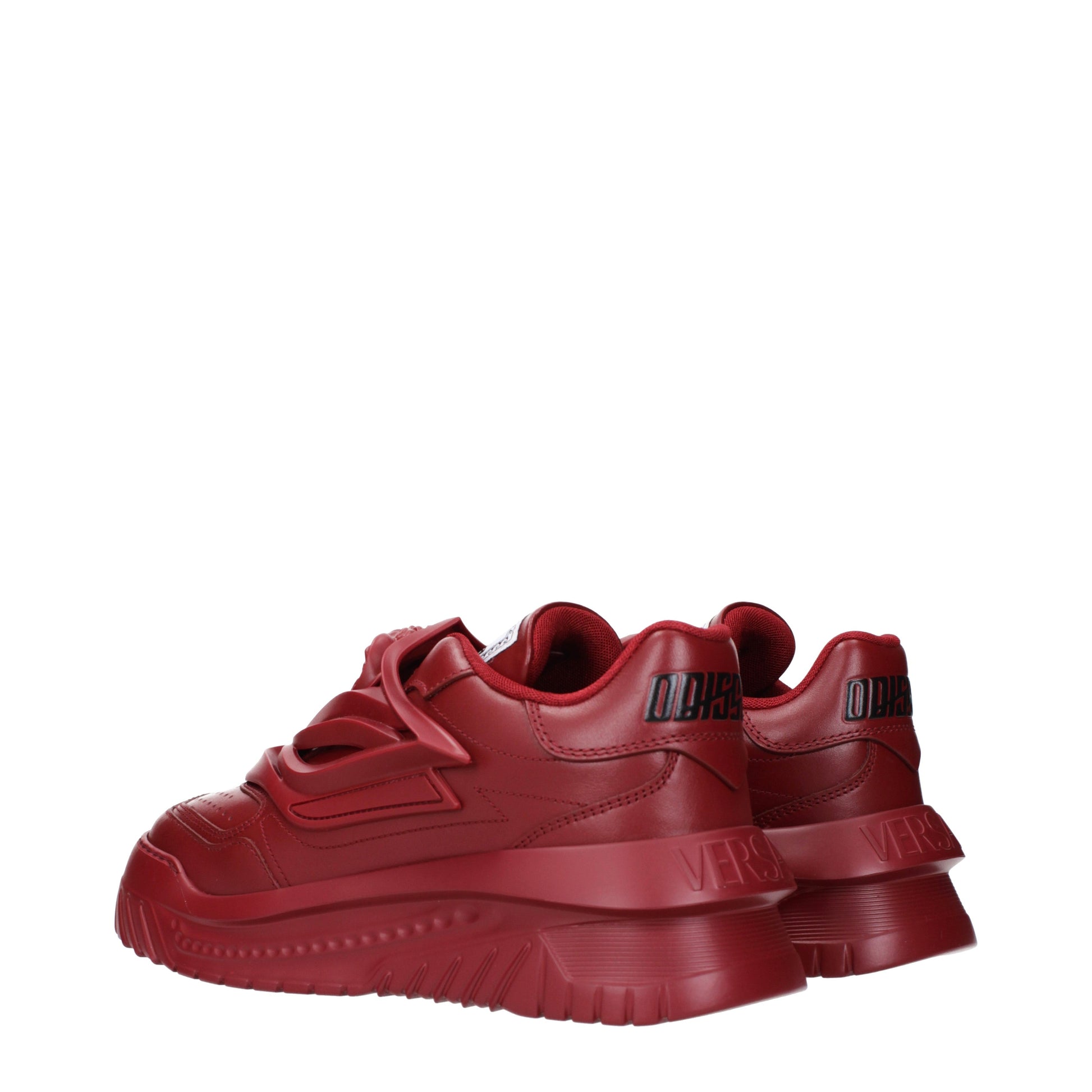 Versace Sneakers Men Leather Red/Bordeaux
