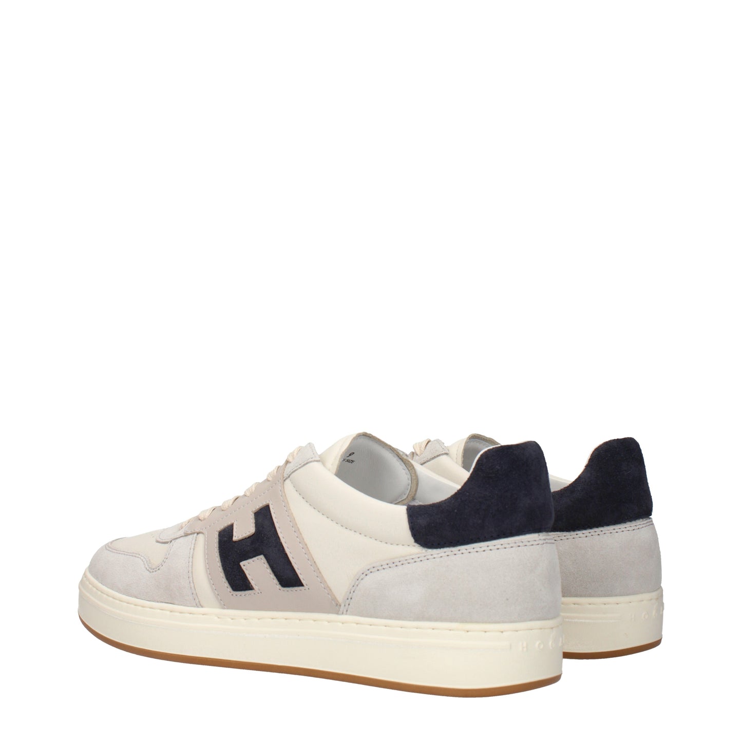 Hogan Sneakers Men Leather Beige/Dark Blue