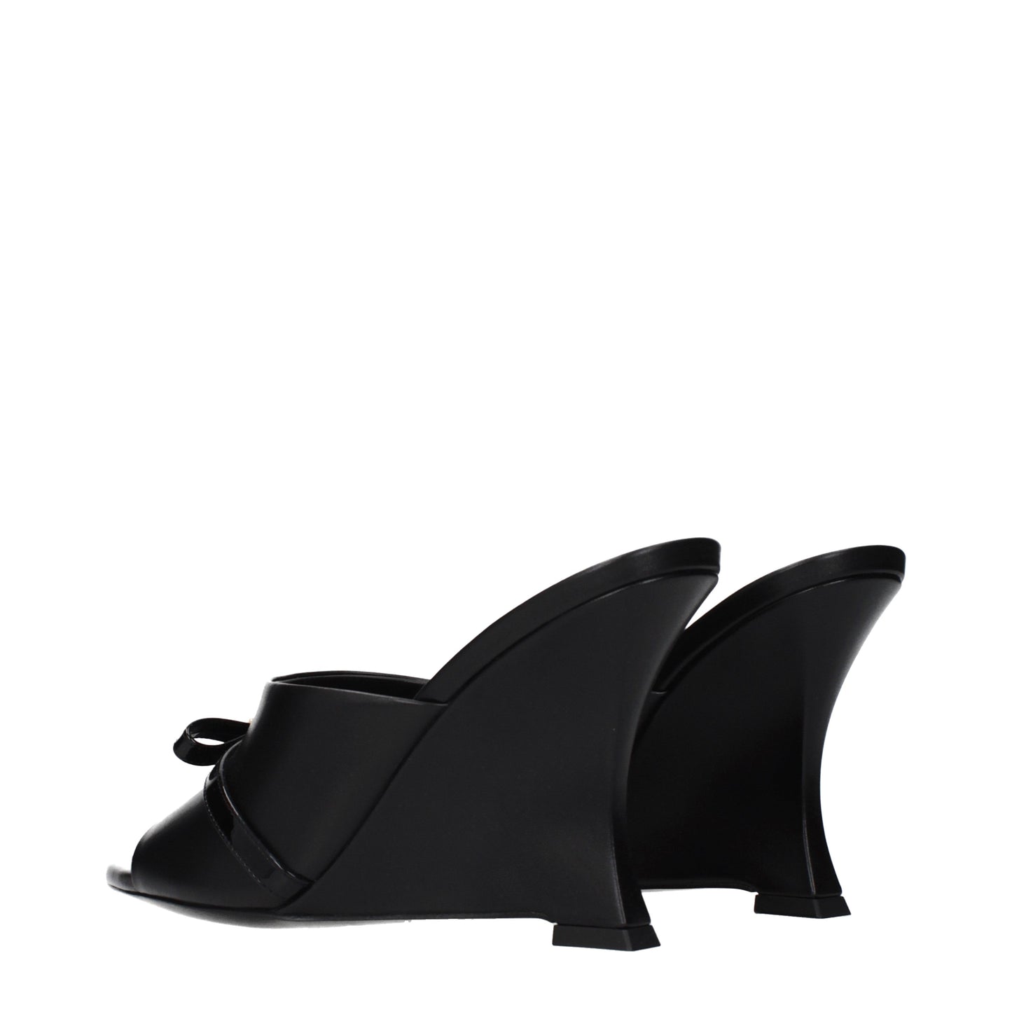 Versace Wedges Women Leather Black