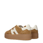 Hogan Sneakers Women Suede Brown/Leather