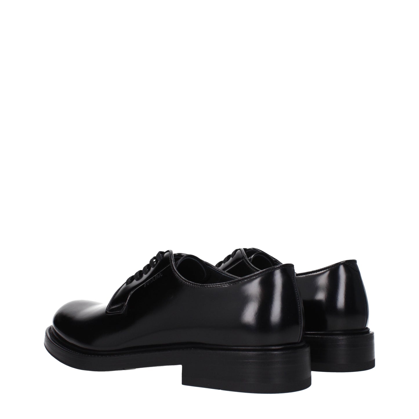 Prada Men's Lace ups in Leather Black