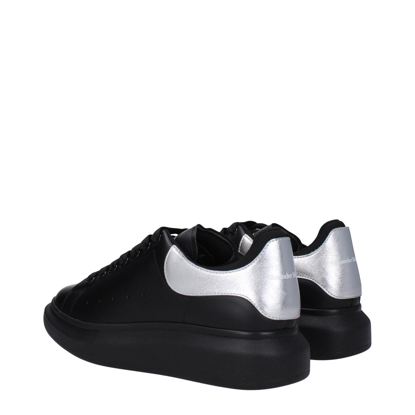 Alexander McQueen Men's Sneakers in Leather Black/Silver