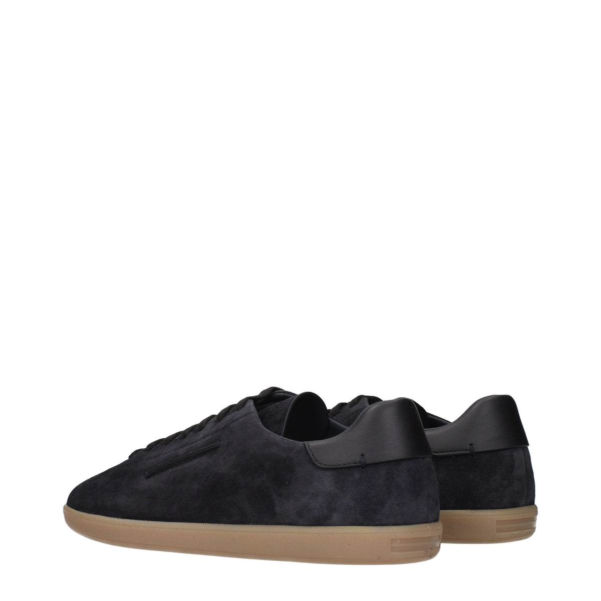 Zegna Sneakers Men Suede Blue/Dark Navy