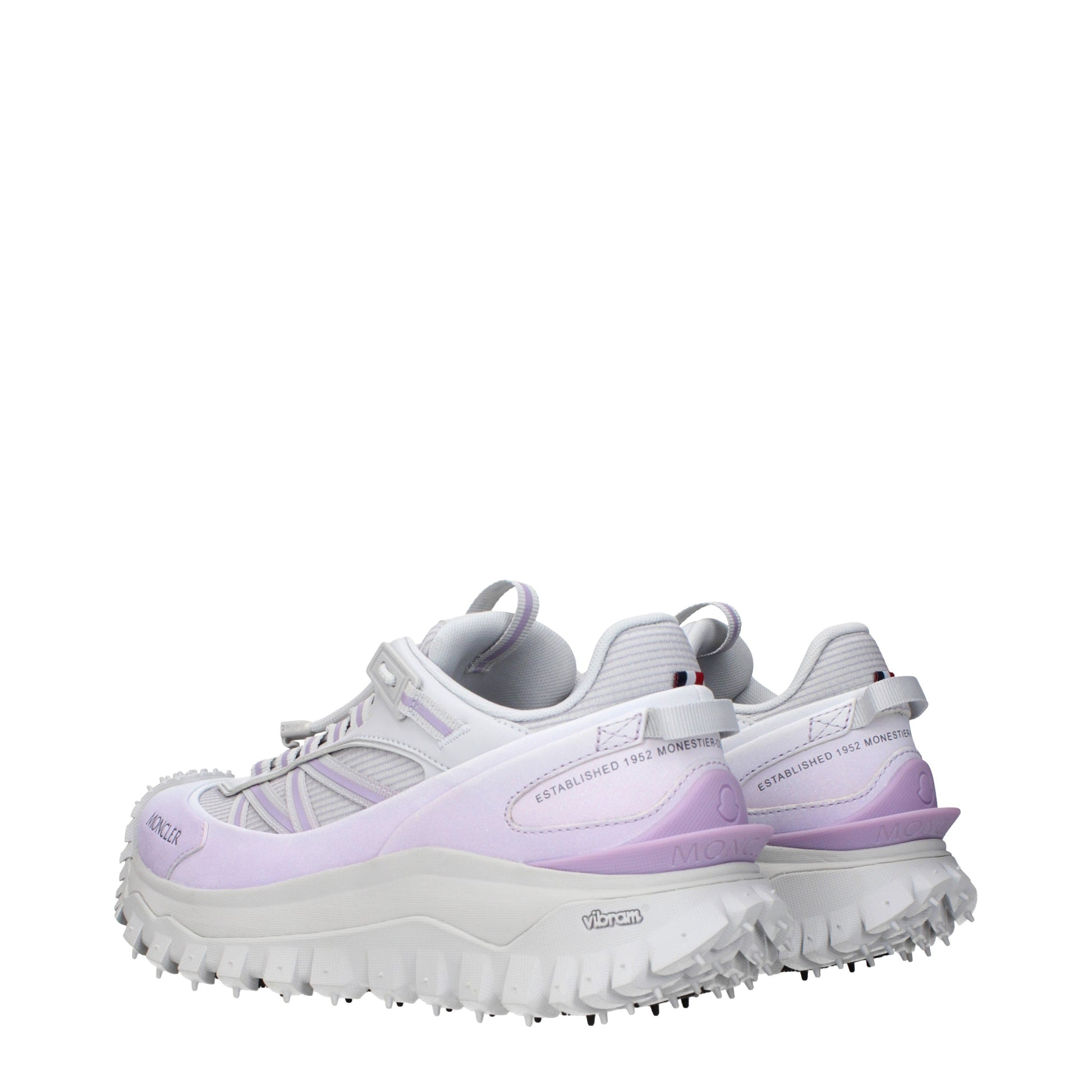 Moncler Sneakers Women Fabric  Gray/Light Violet
