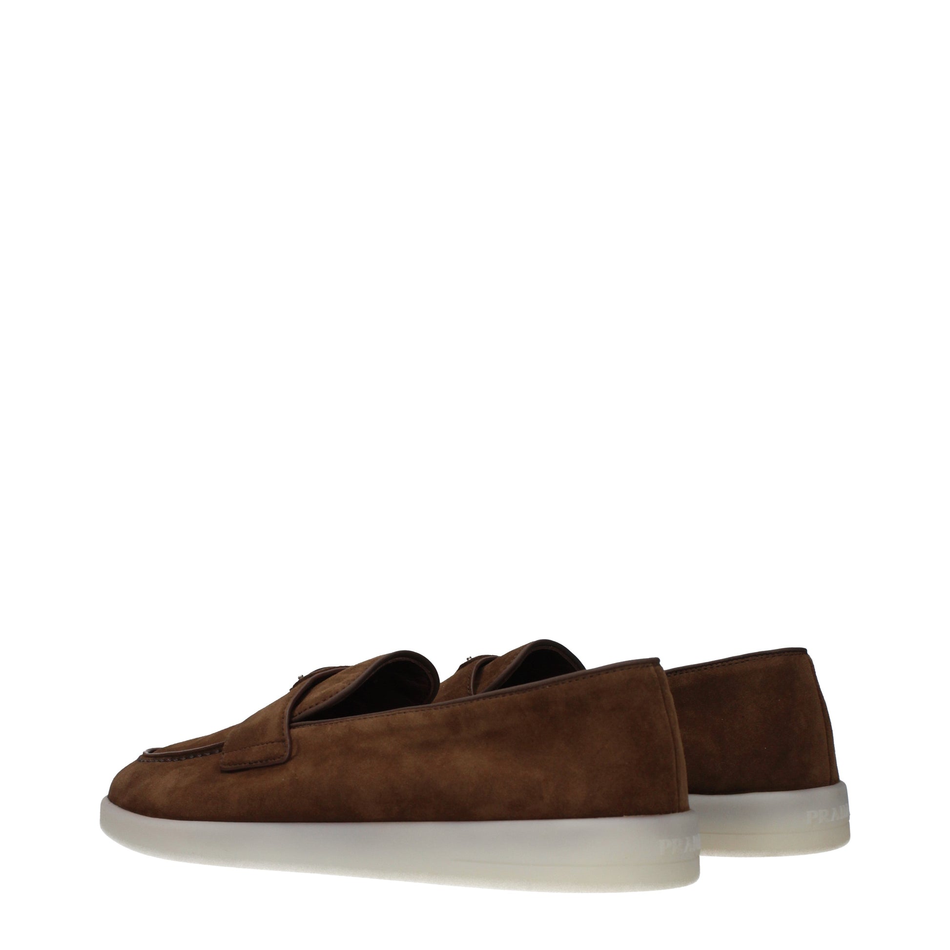Prada Loafers Men Suede Brown/Cocoa