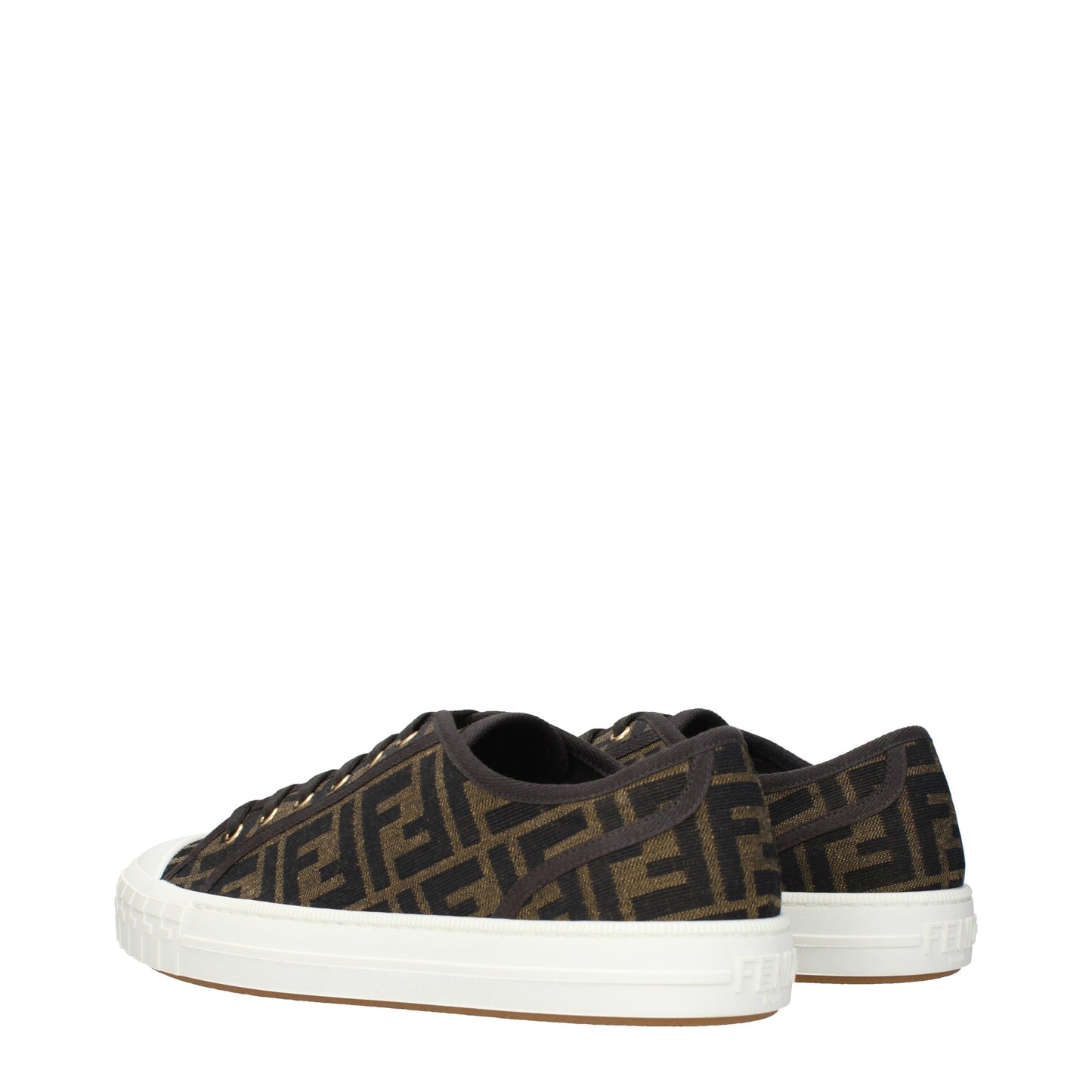 Fendi Sneakers Men Fabric  Brown/Tobacco