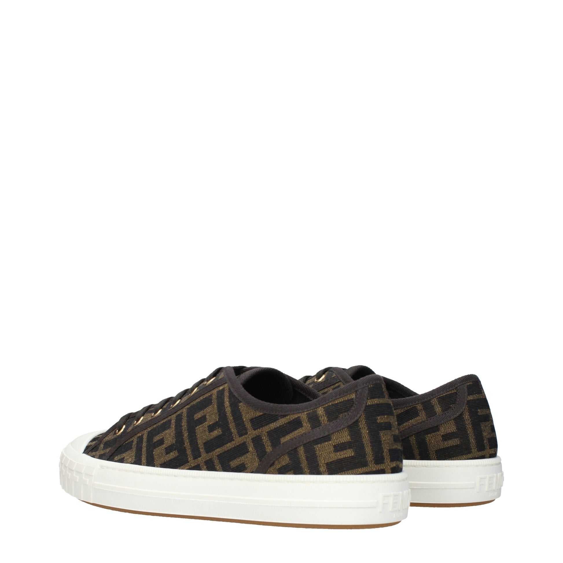 Fendi Sneakers Men Fabric  Brown/Tobacco