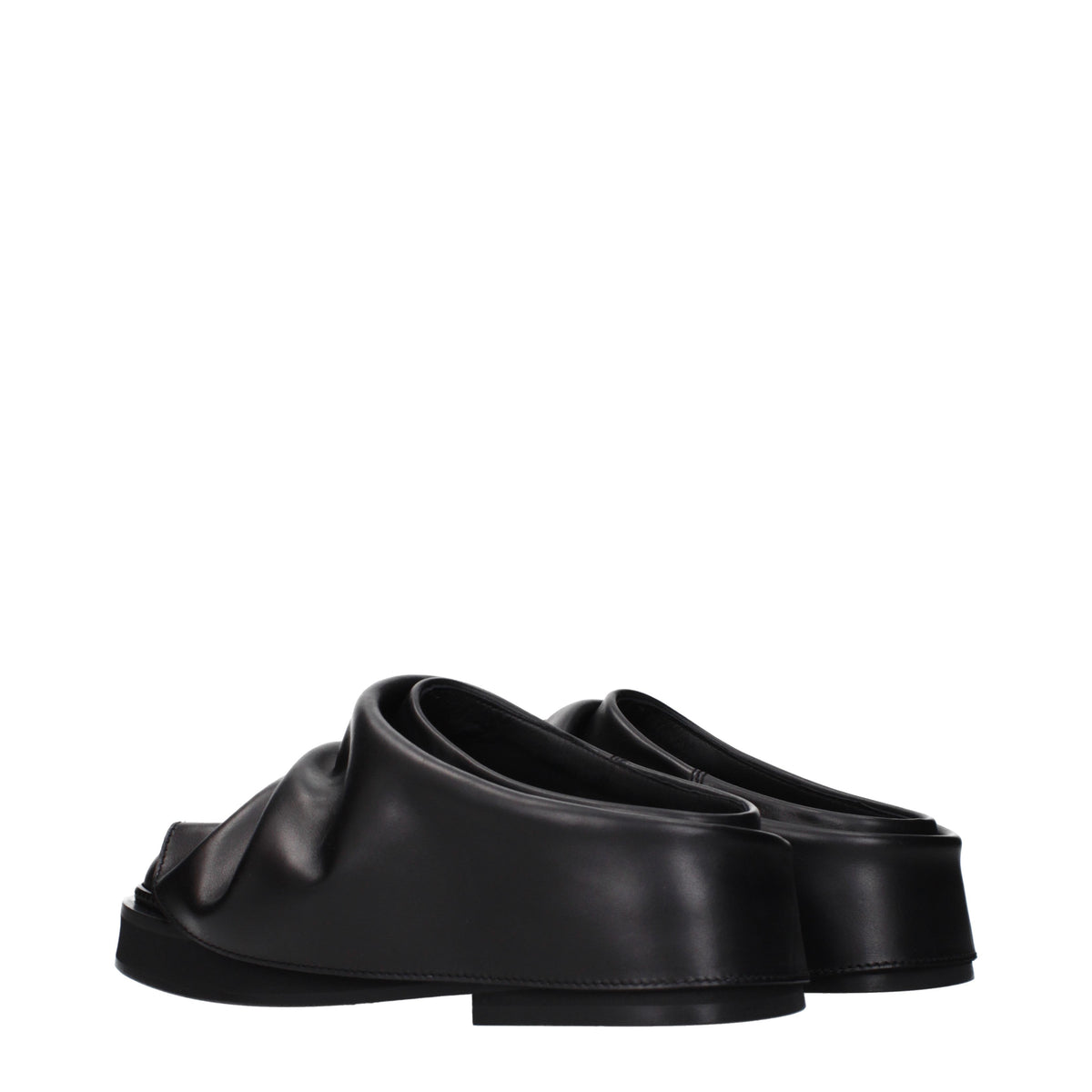 The Attico Slippers and Clogs Women Leather Black