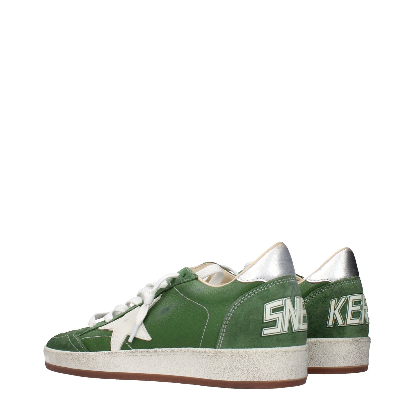 Golden Goose Sneakers Men Leather Green/Silver