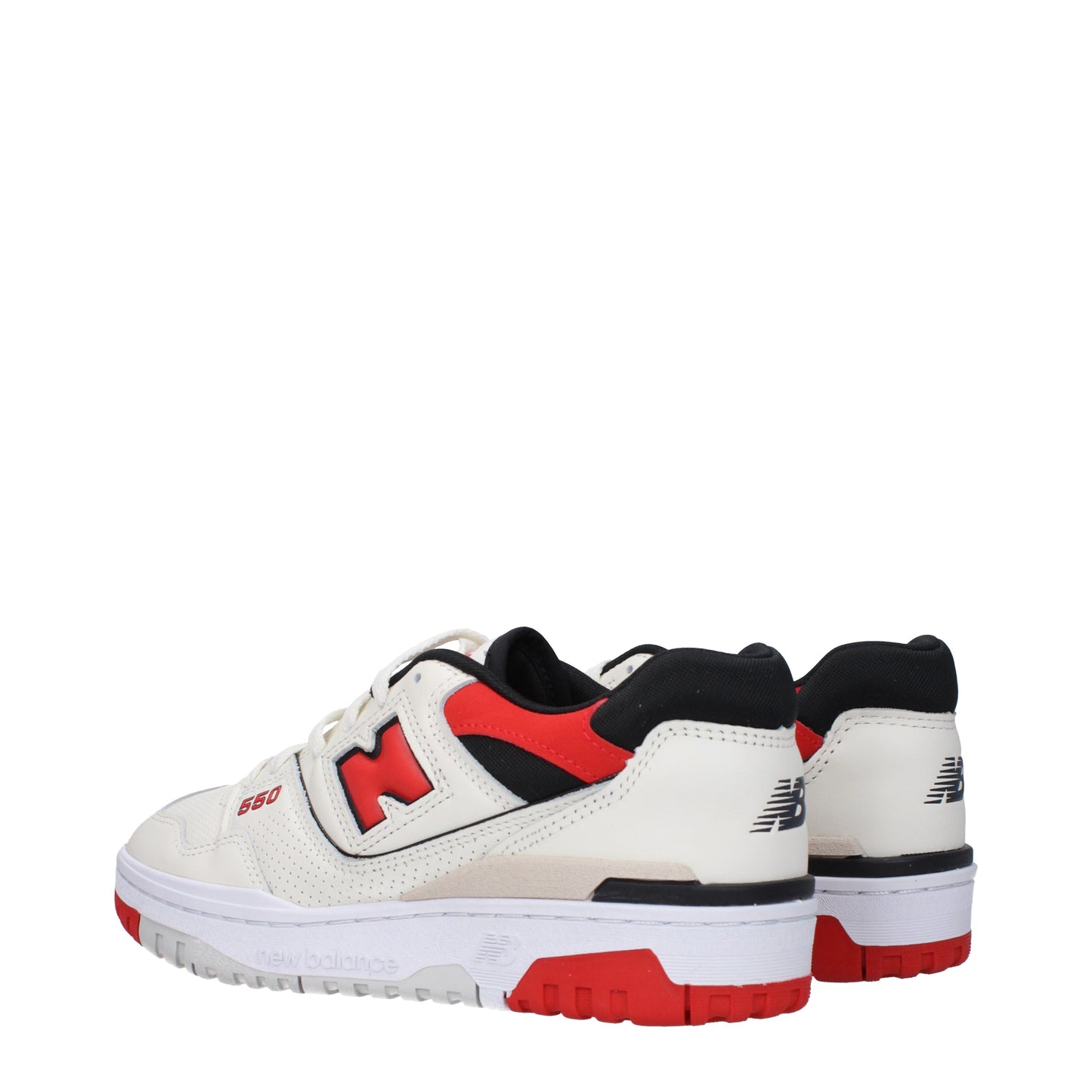 New Balance Men's Sneakers in Leather White/Red