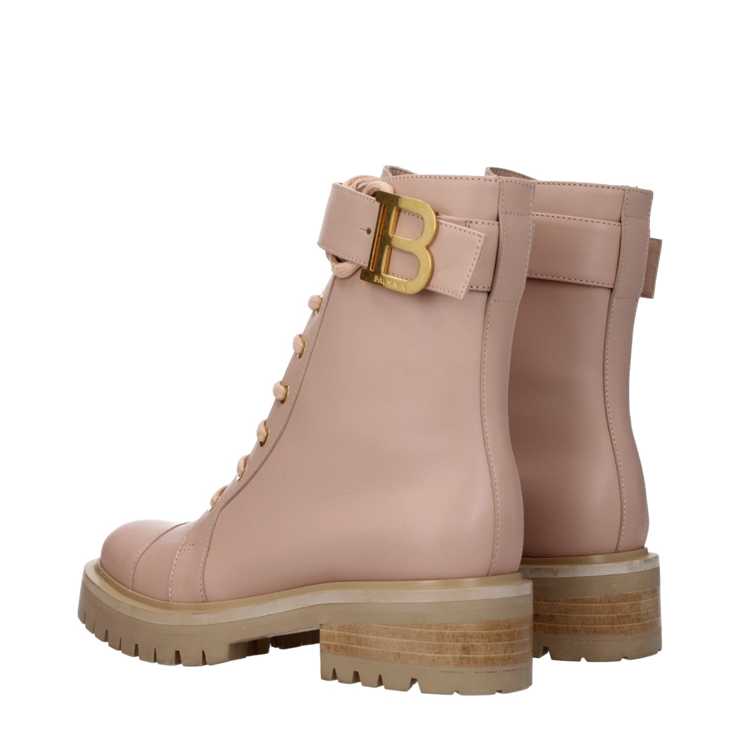 Balmain Women's Boots in Leather Beige