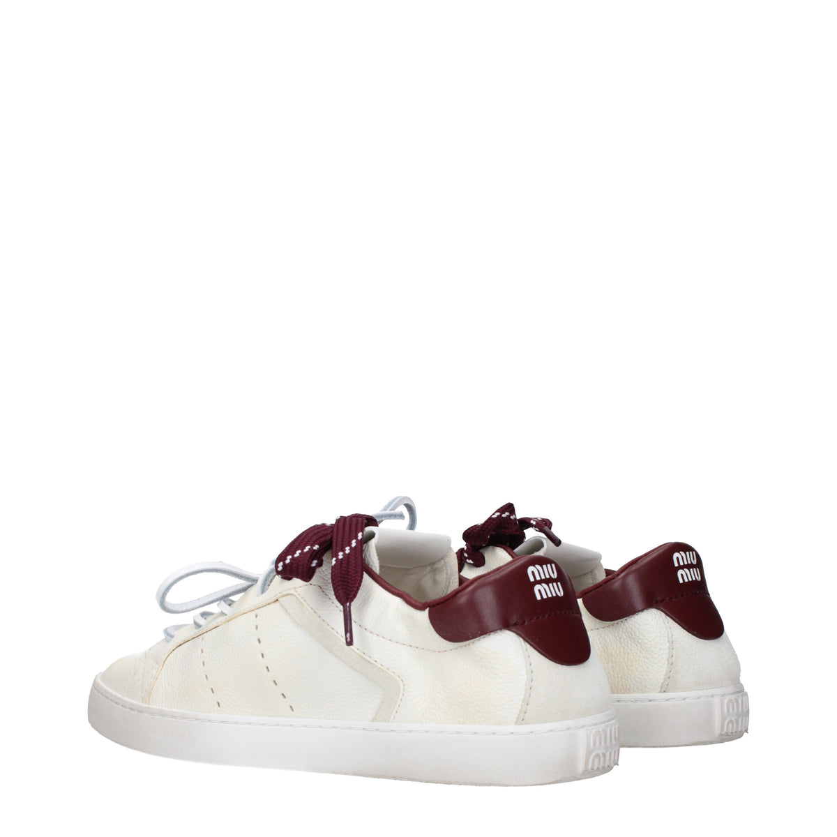Miu Miu Sneakers Women Leather Beige/Purple