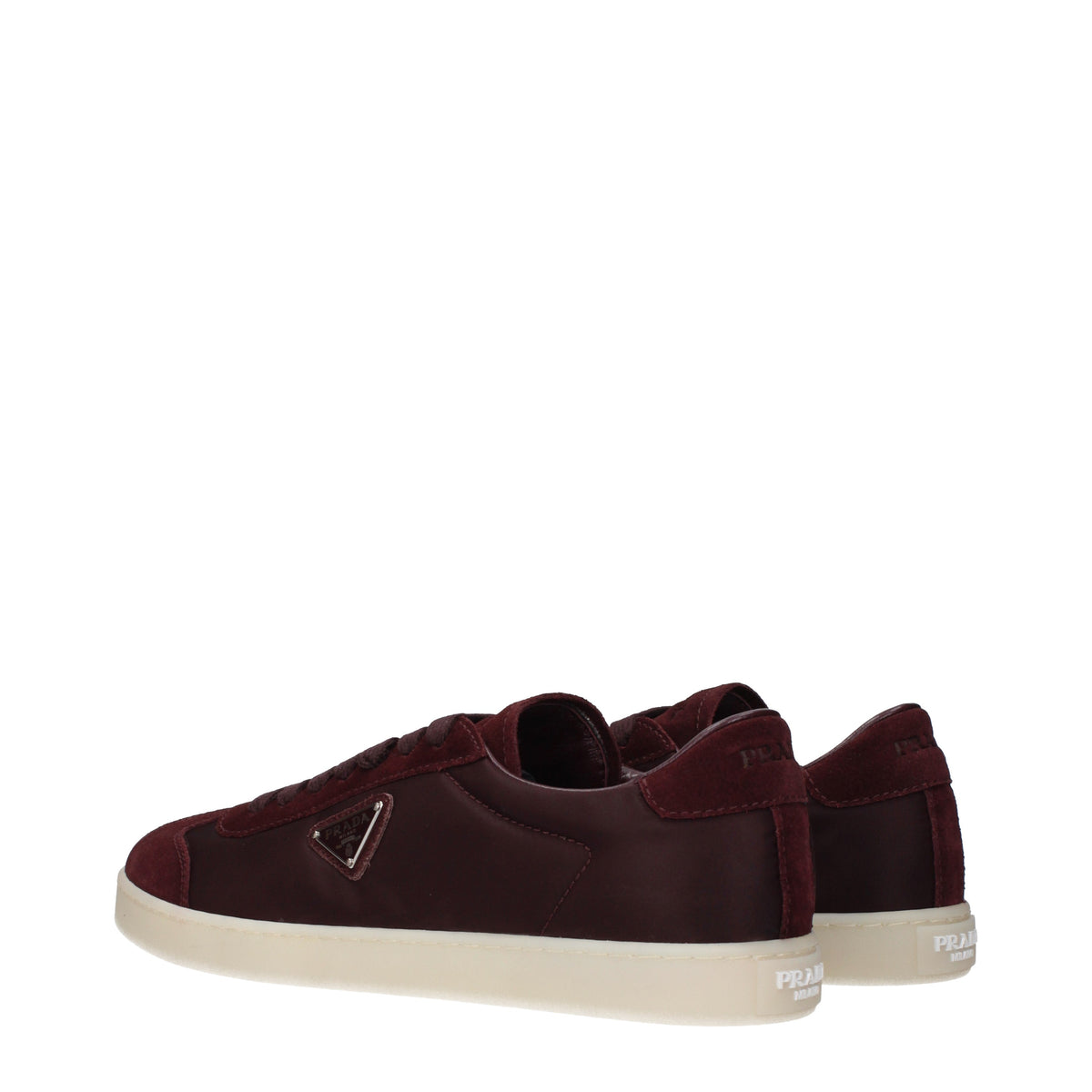 Prada Sneakers Men Fabric  Red/Bordeaux