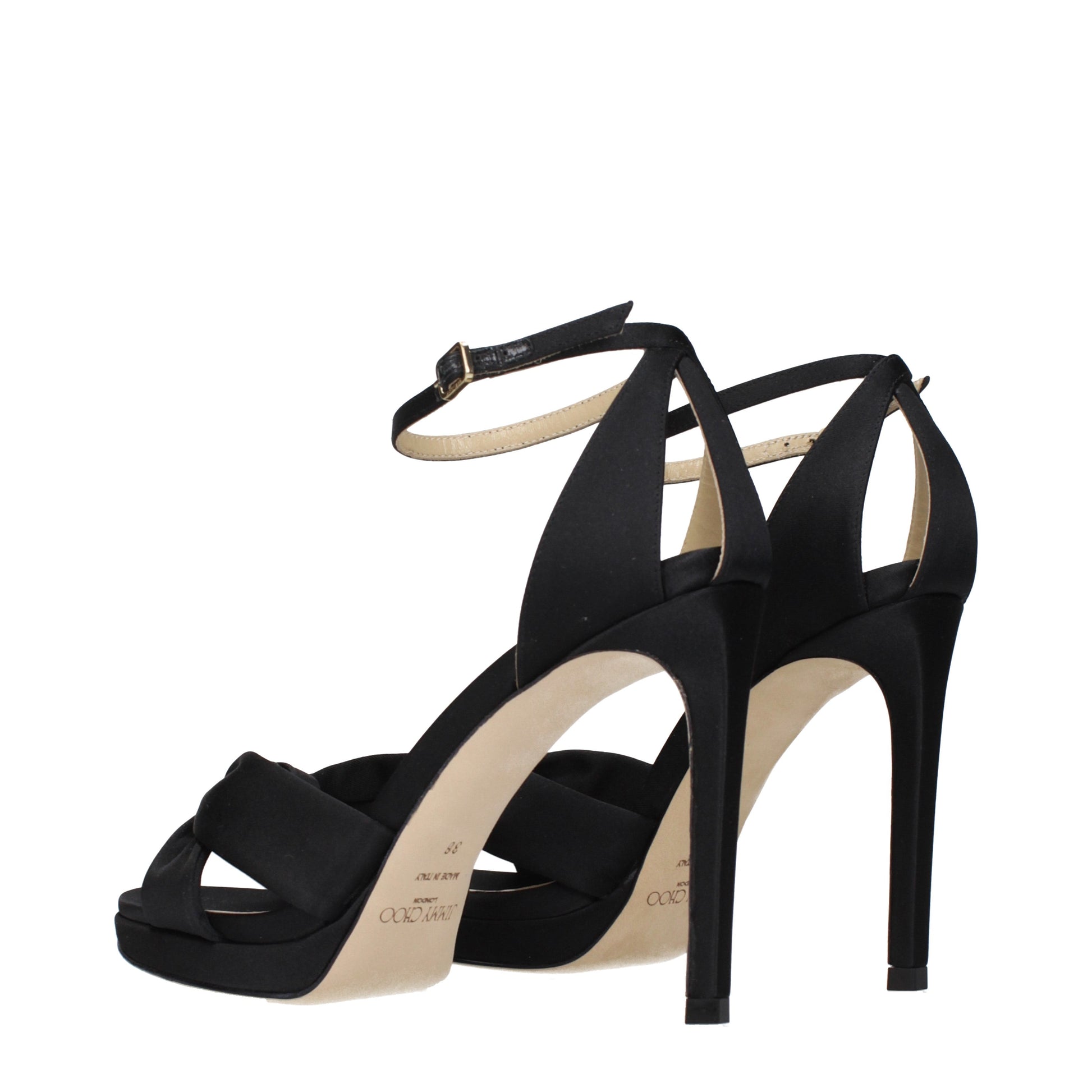 Jimmy Choo Sandals Women Satin Black
