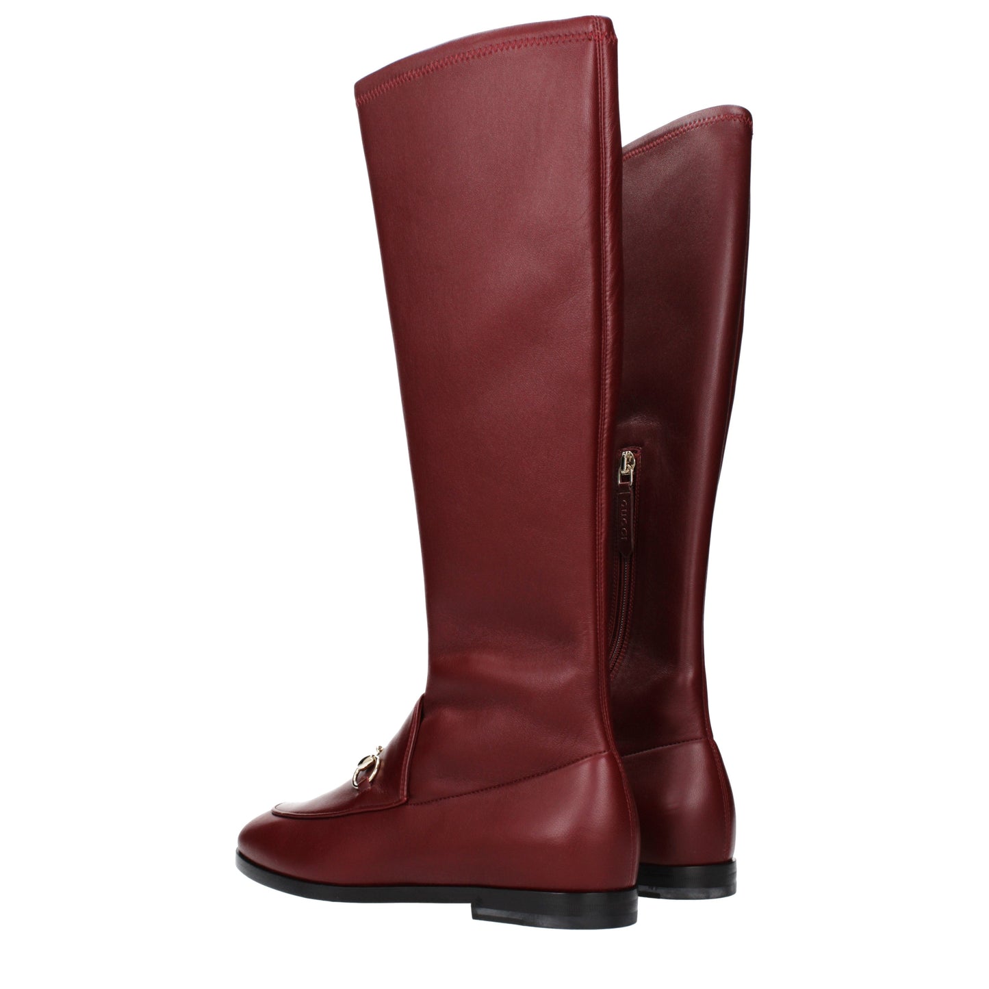 Gucci Boots Women Leather Red/Anchor