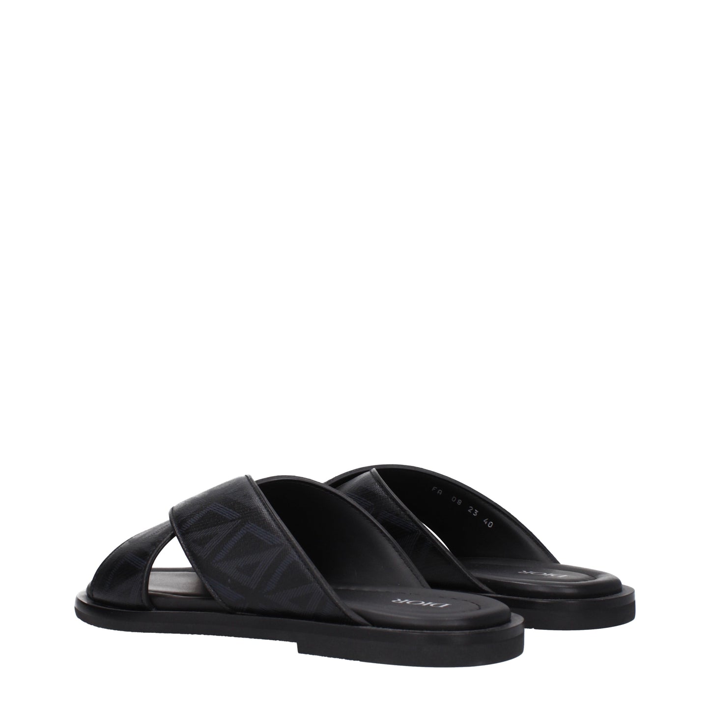 Christian Dior Sandals & Slippers Men Leather Black