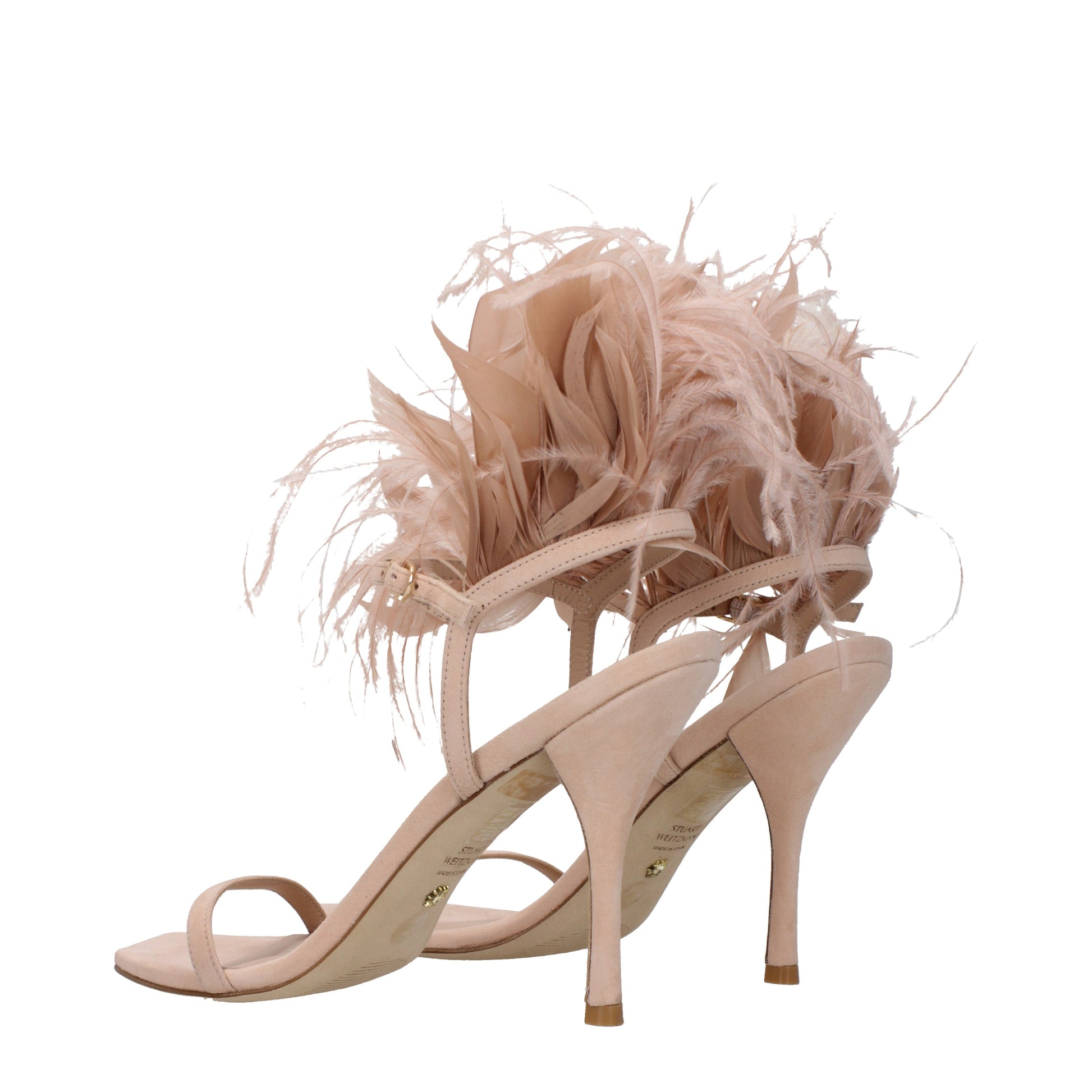 Stuart Weitzman Women's Sandals Suede Powder