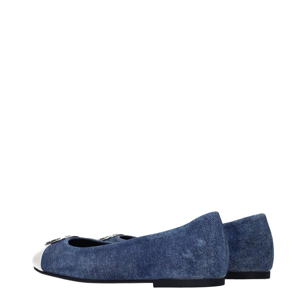 Tory Burch Ballet Flats Women Fabric  Blue/Beige