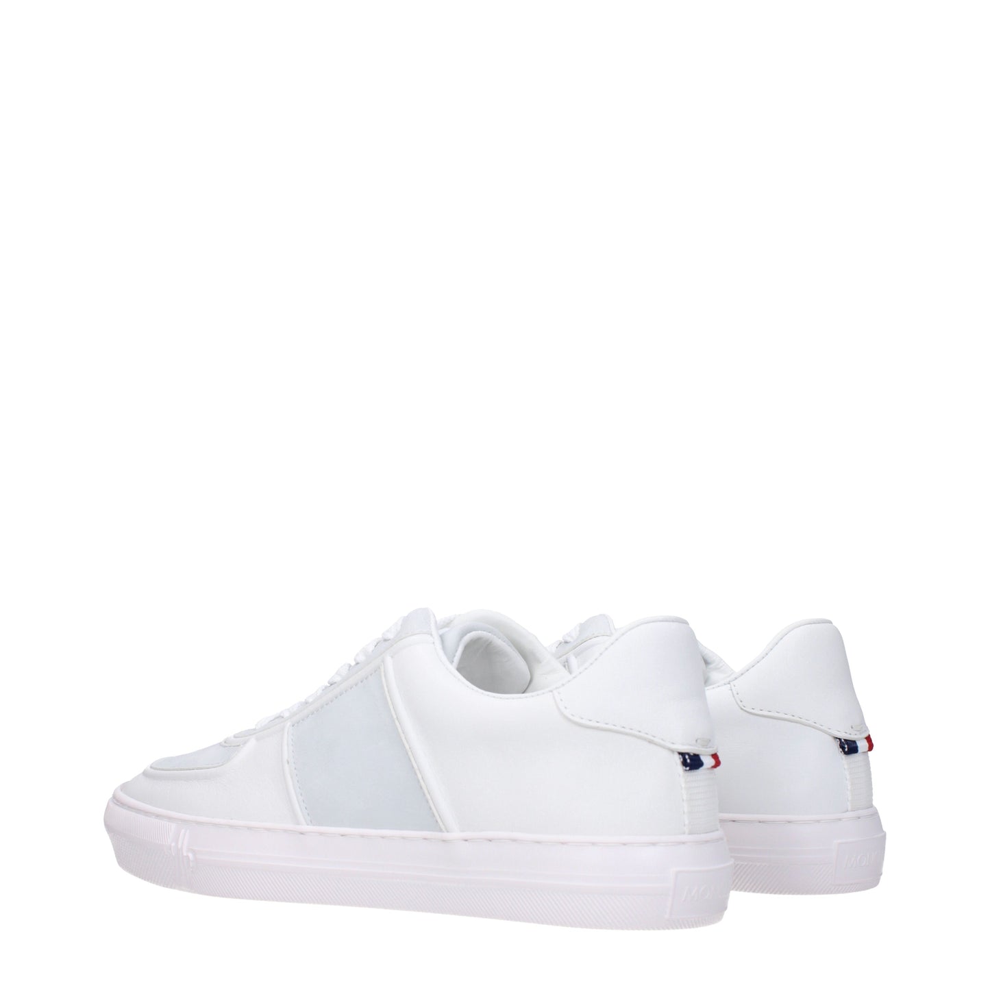 Moncler Men's Sneakers in Leather White/Light Grey