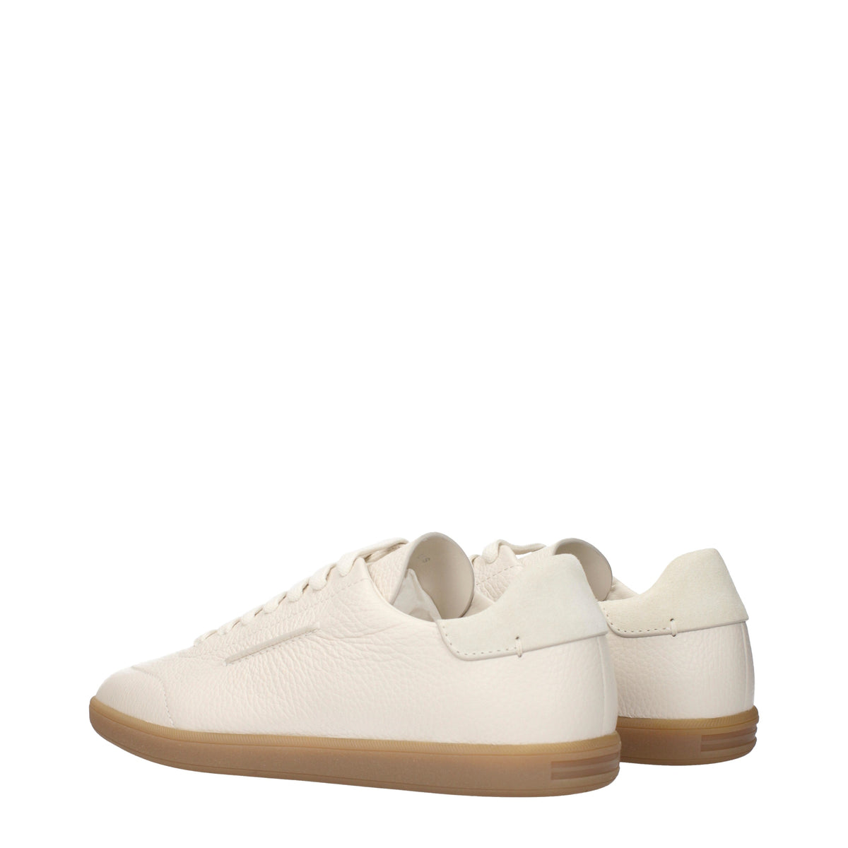 Zegna Sneakers Men Leather Beige/Cream
