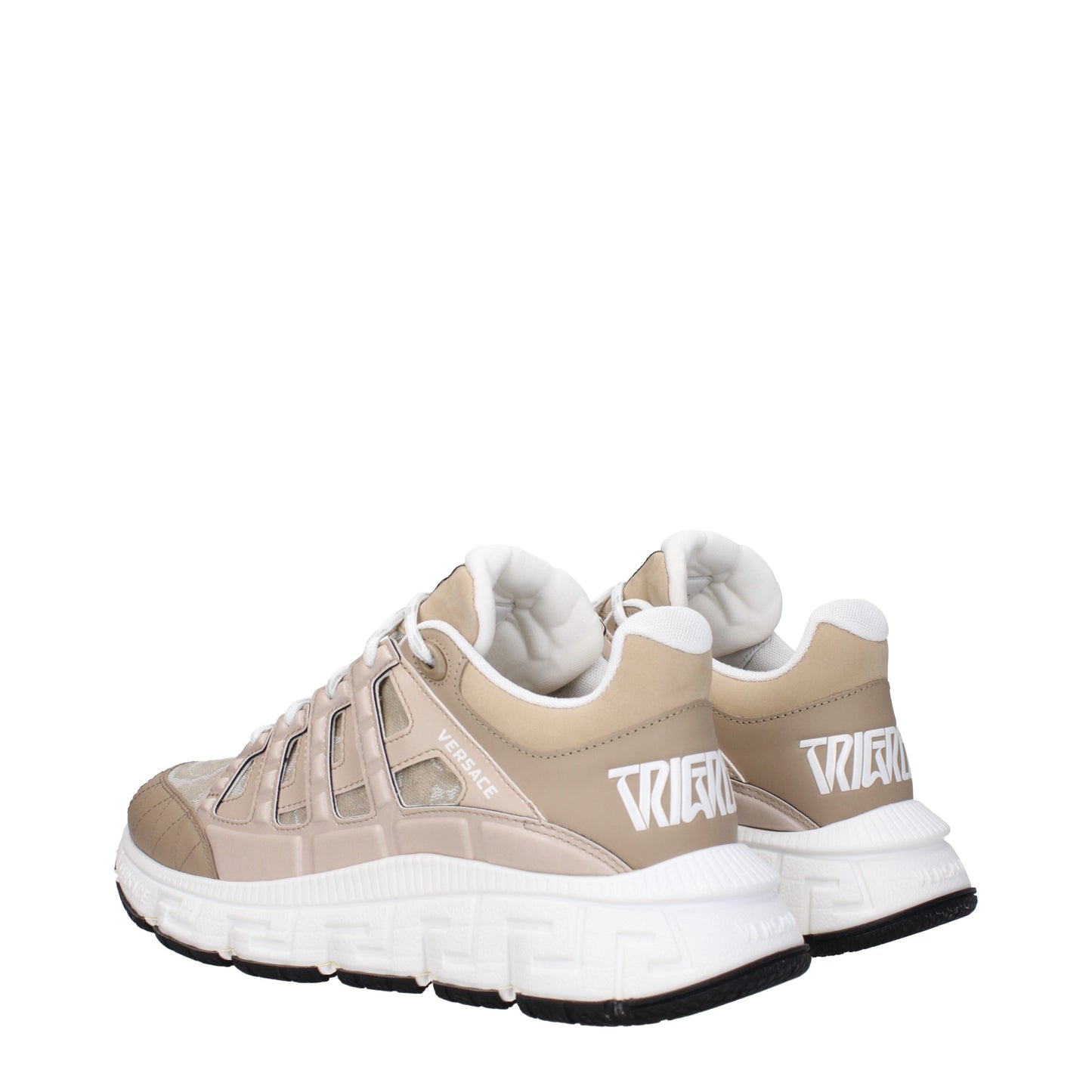 Versace Men's Sneakers in Fabric  Beige