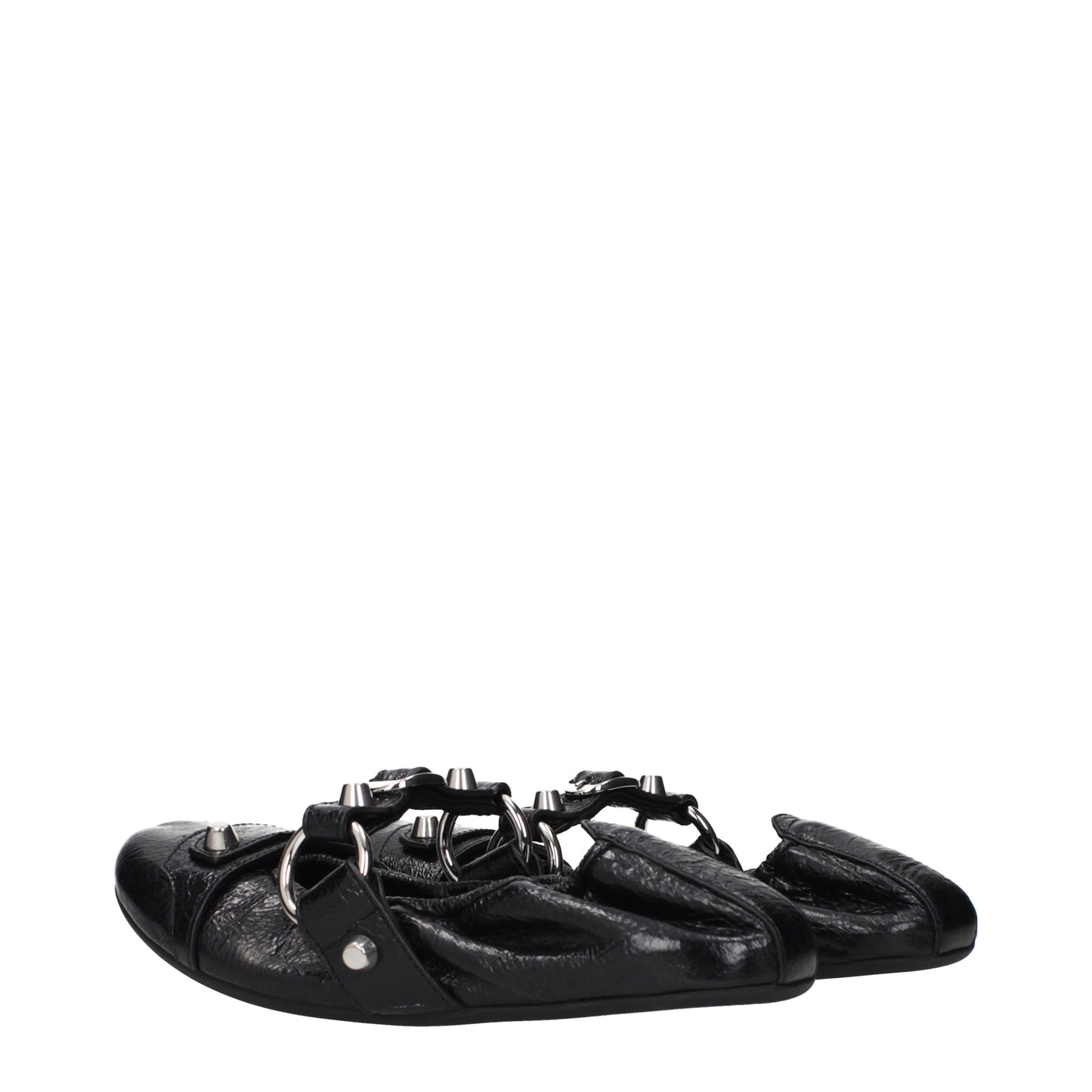 Balenciaga Ballet Flats Women Leather Black