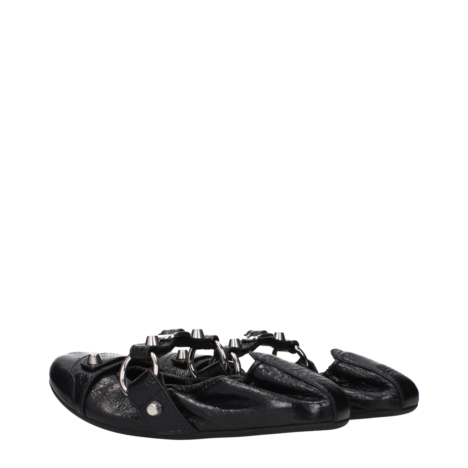 Balenciaga Ballet Flats Women Leather Black