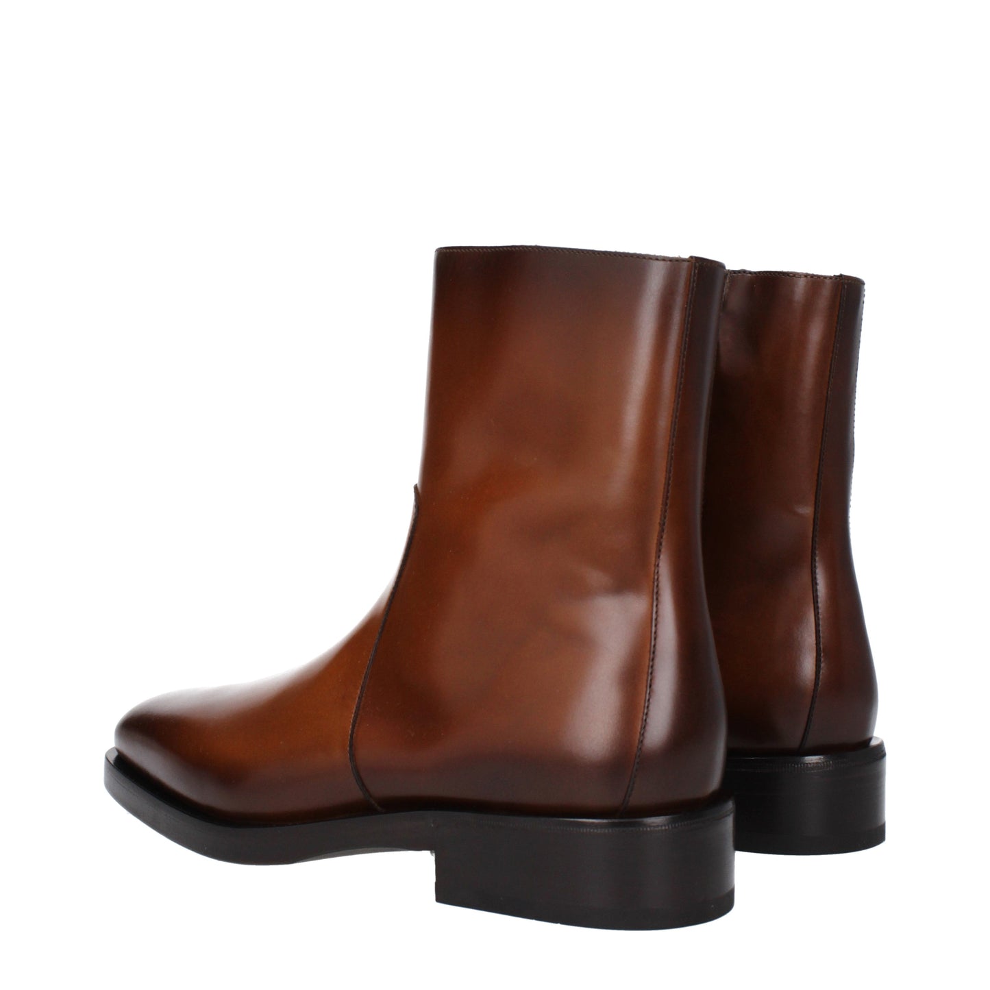 Salvatore Ferragamo Men's Boots in Leather Brown/Cookie