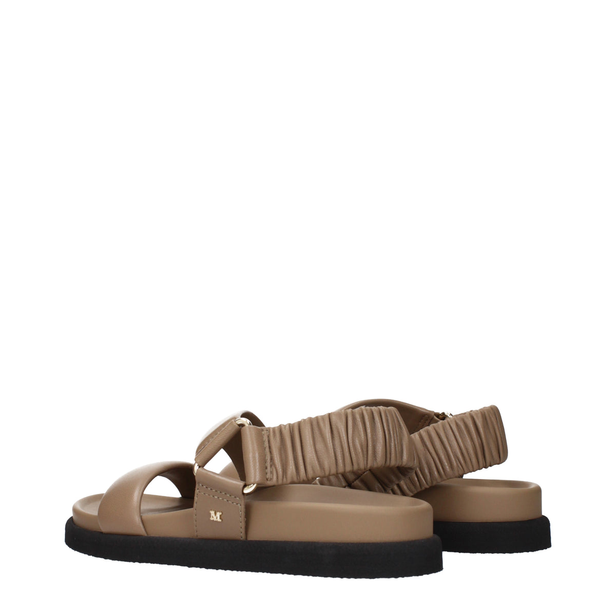 Max Mara Sandals Women Leather Brown/Mud