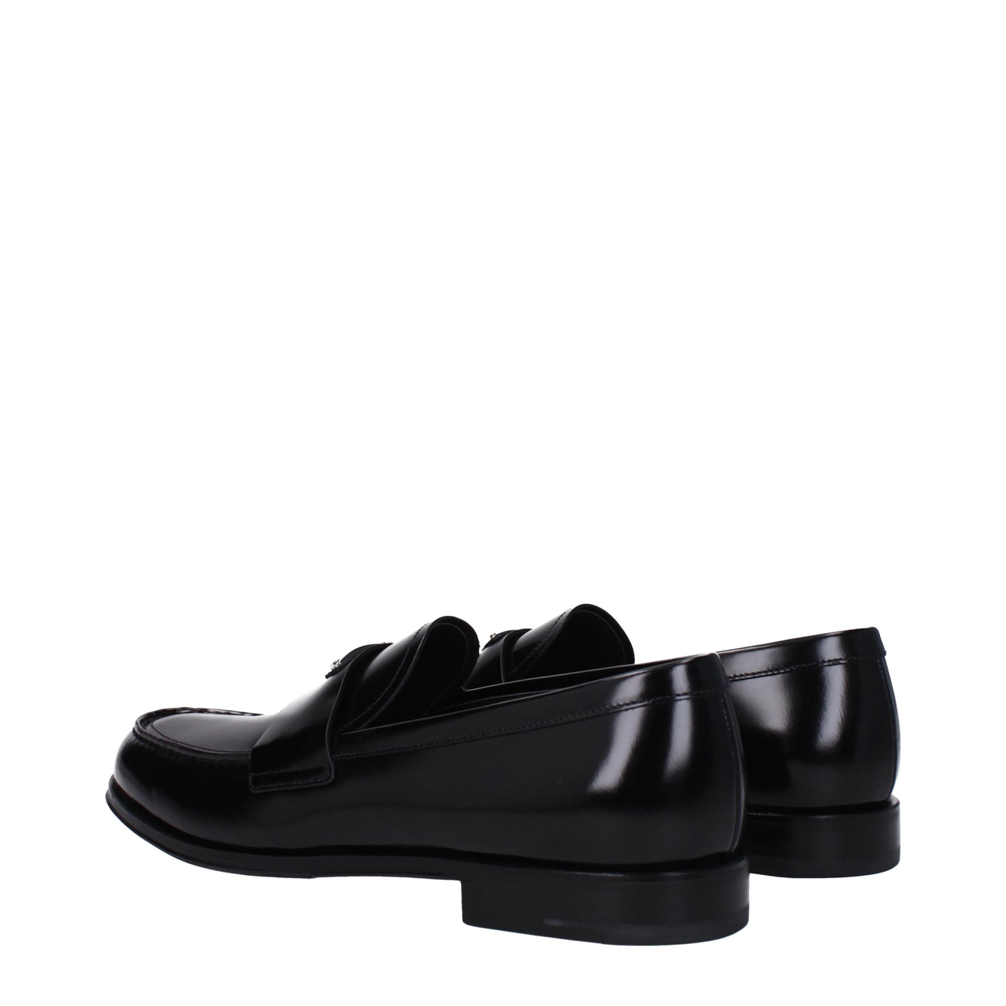 Prada Men's Loafers in Leather Black