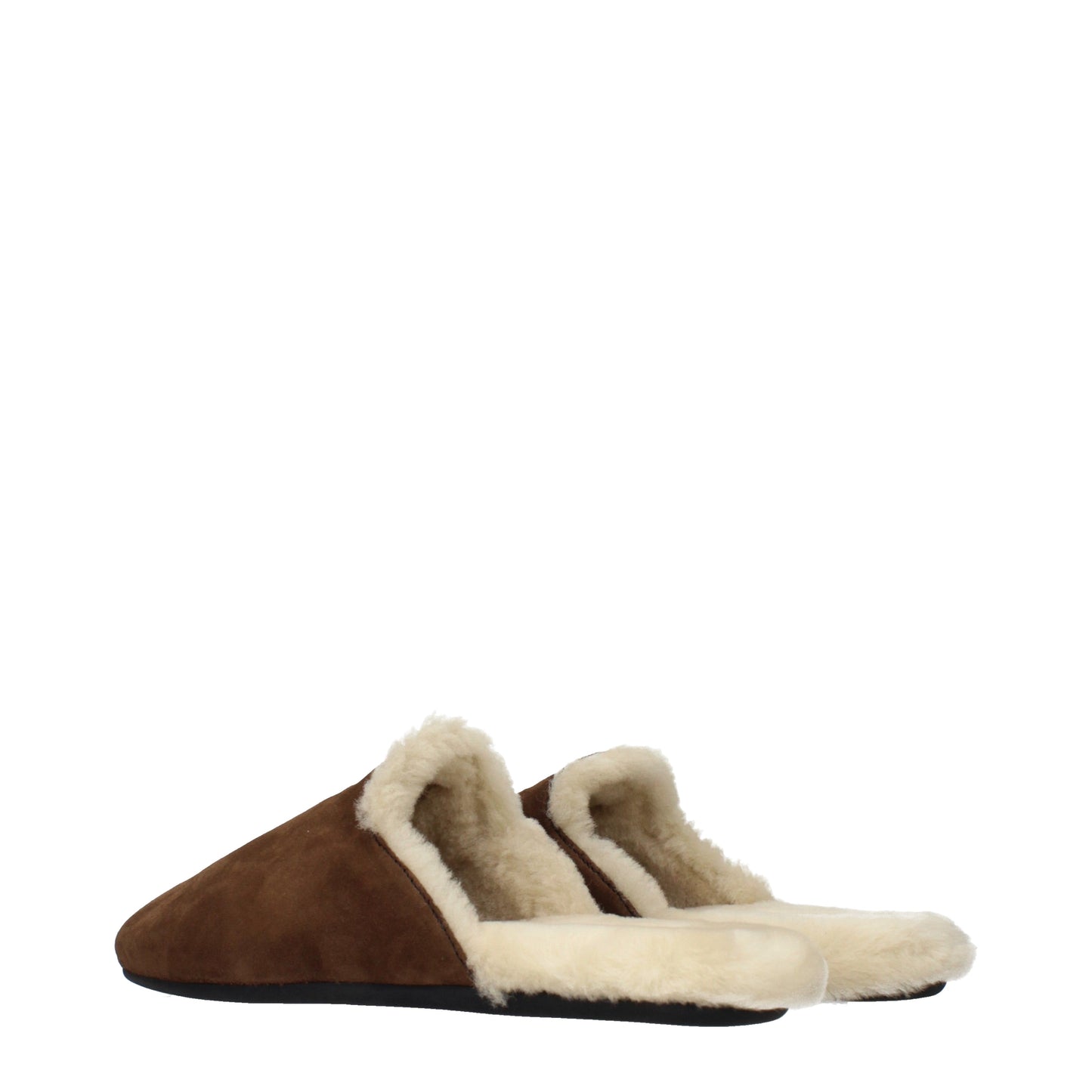 Prada Slippers and Clogs Women Suede Brown/Cocoa