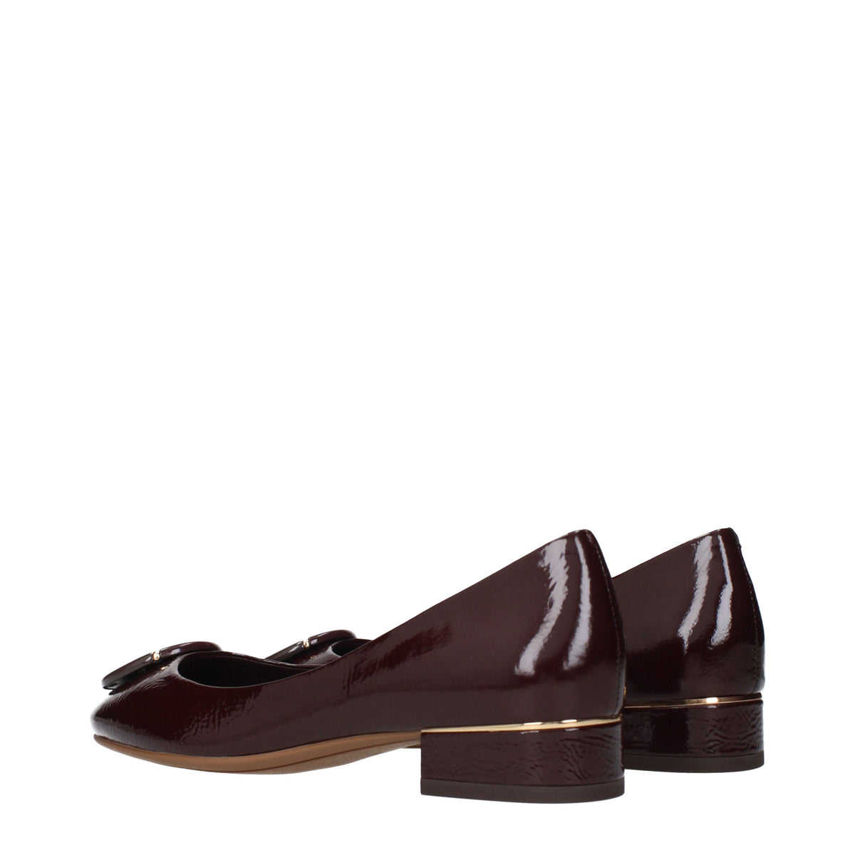 Tory Burch Ballet Flats Women Patent Leather Red/Bordeaux