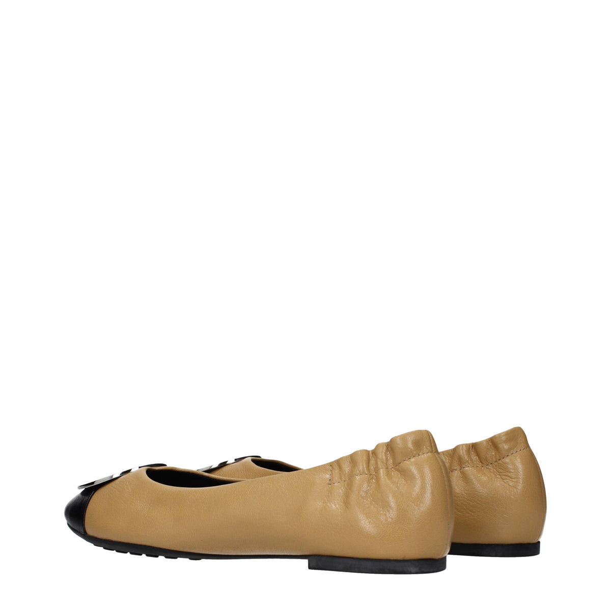 Tory Burch Ballet Flats Women Leather Beige/Black