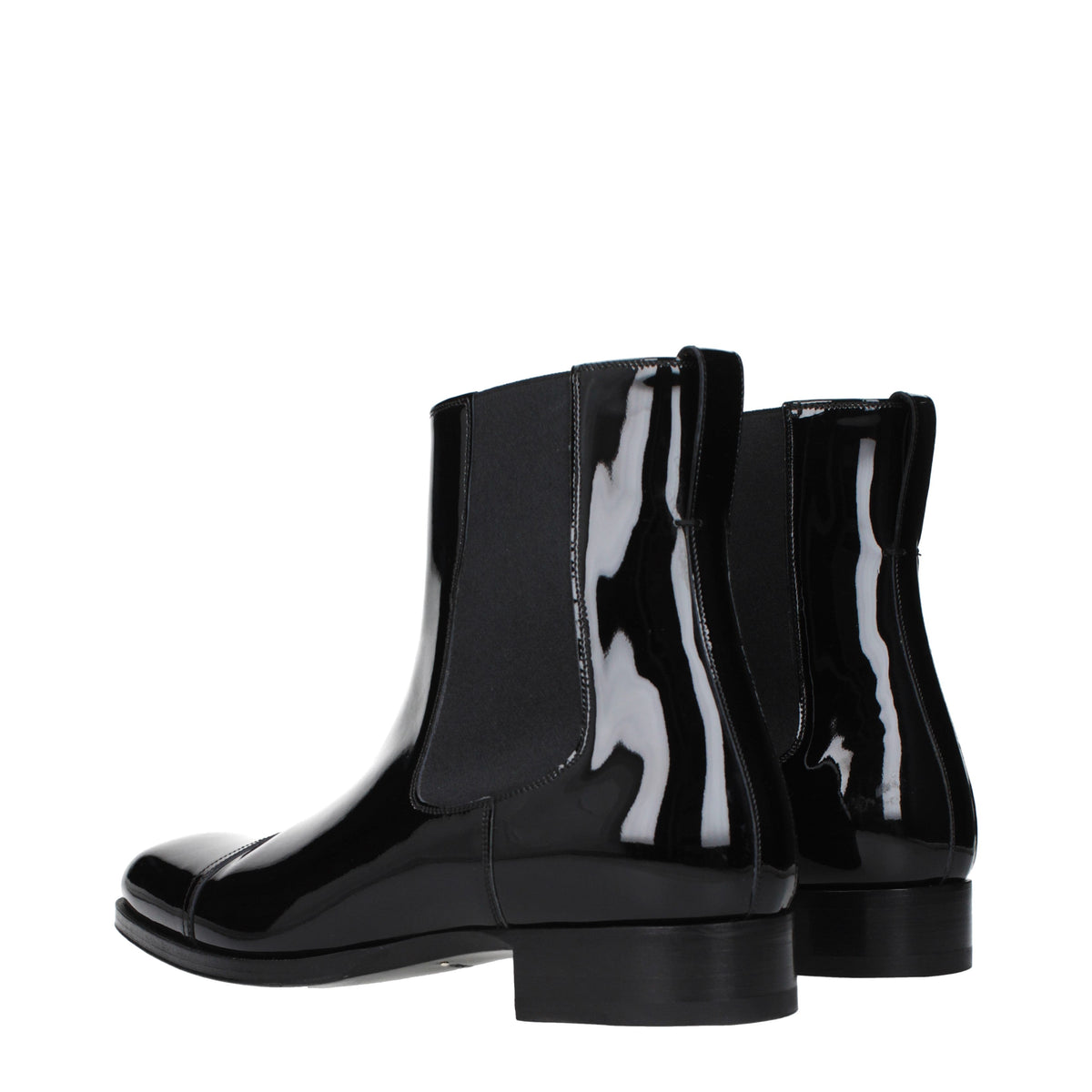Tom Ford Ankle Boots Men Patent Leather Black