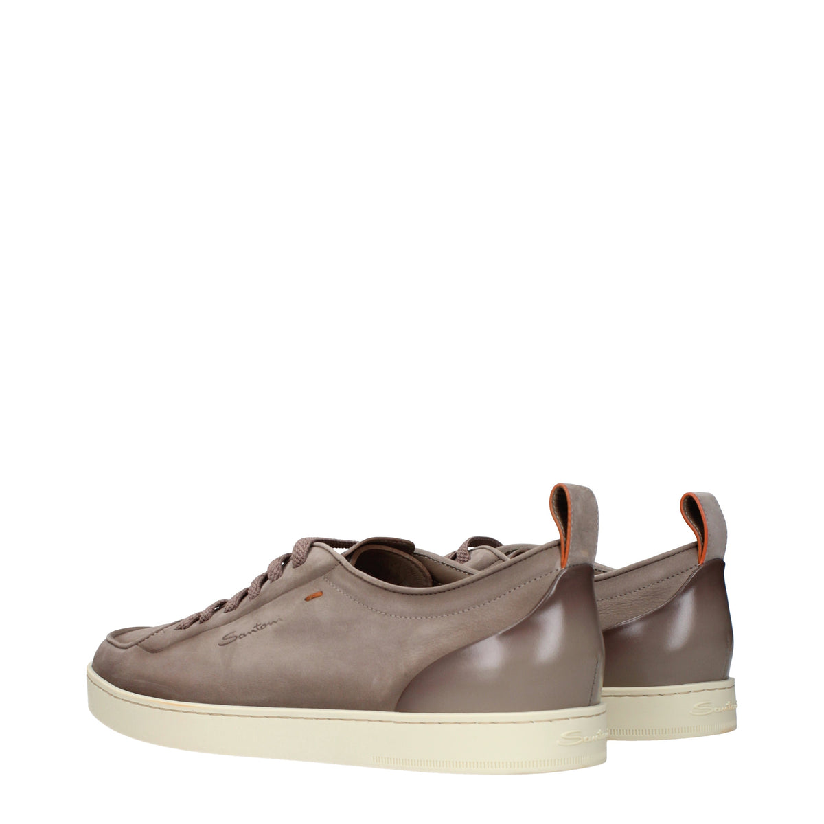 Santoni Sneakers Men Suede Beige