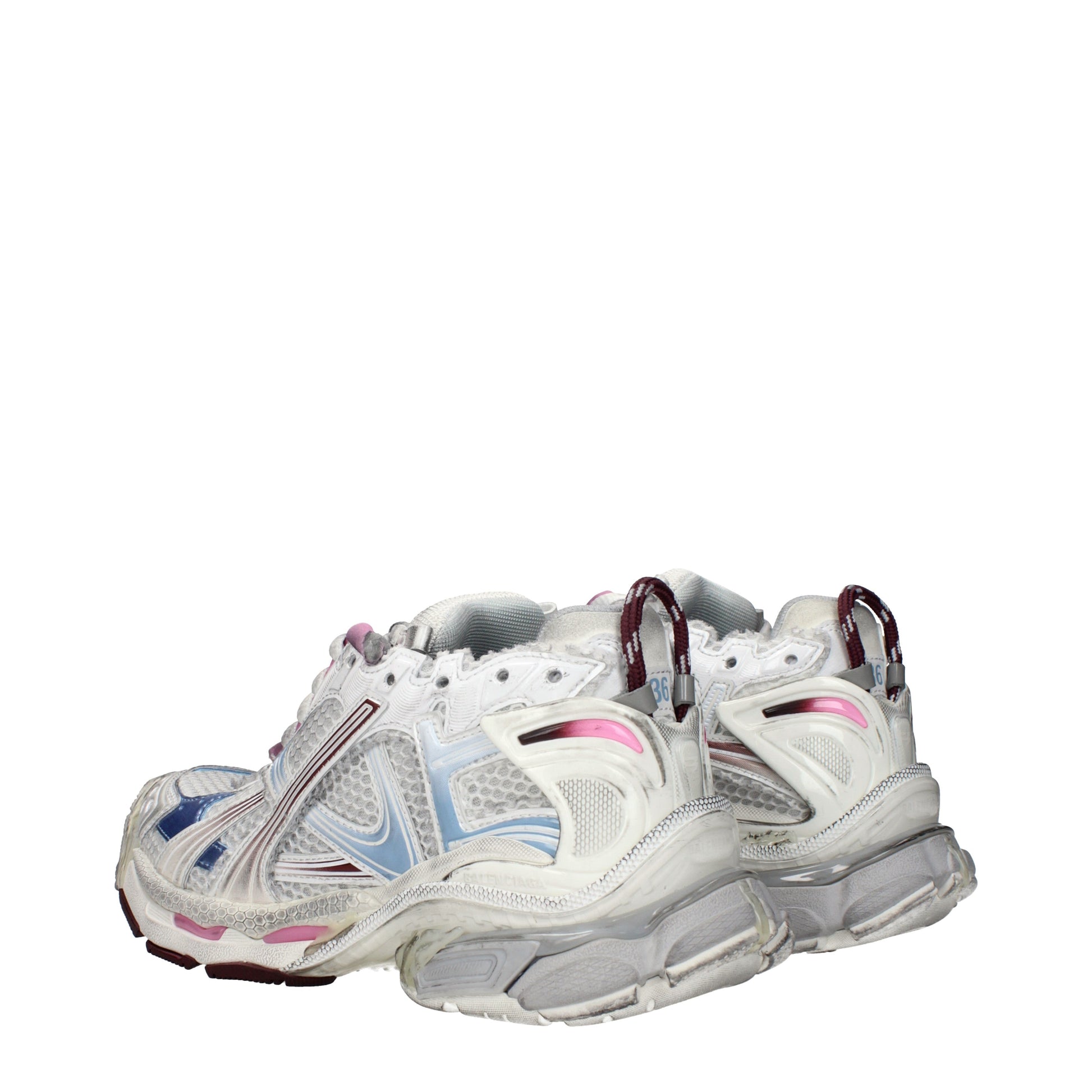 Balenciaga Sneakers Women Fabric  Gray/Burgundy