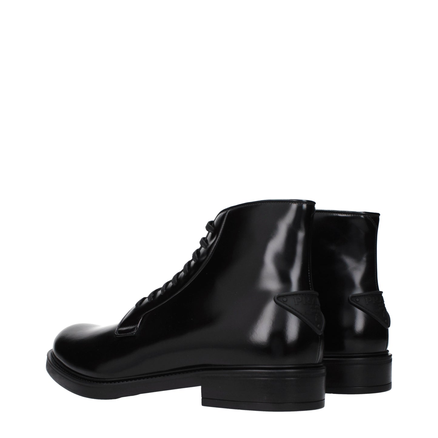 Prada Ankle Boots Men Leather Black