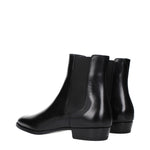 Celine Ankle Boots Men Leather Black