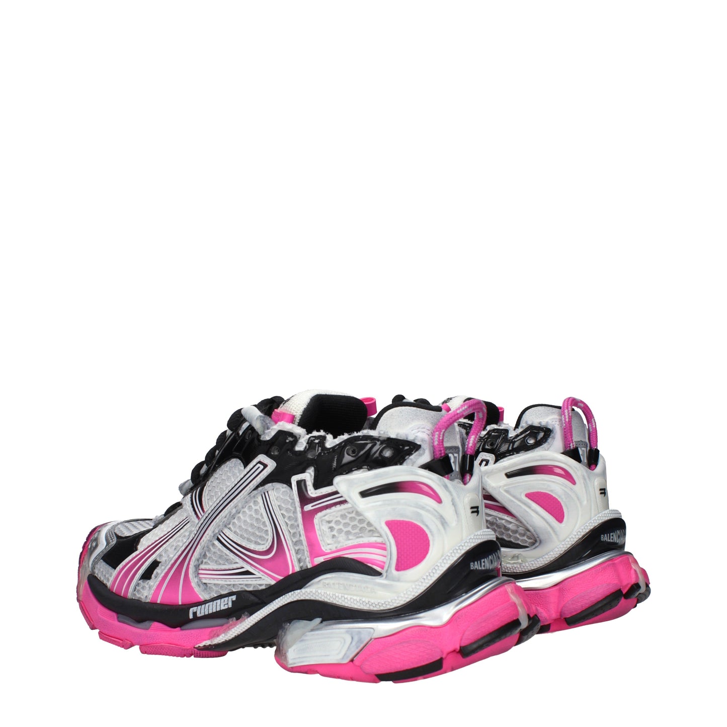 Balenciaga Sneakers Women Fabric  Gray/Fluo Pink