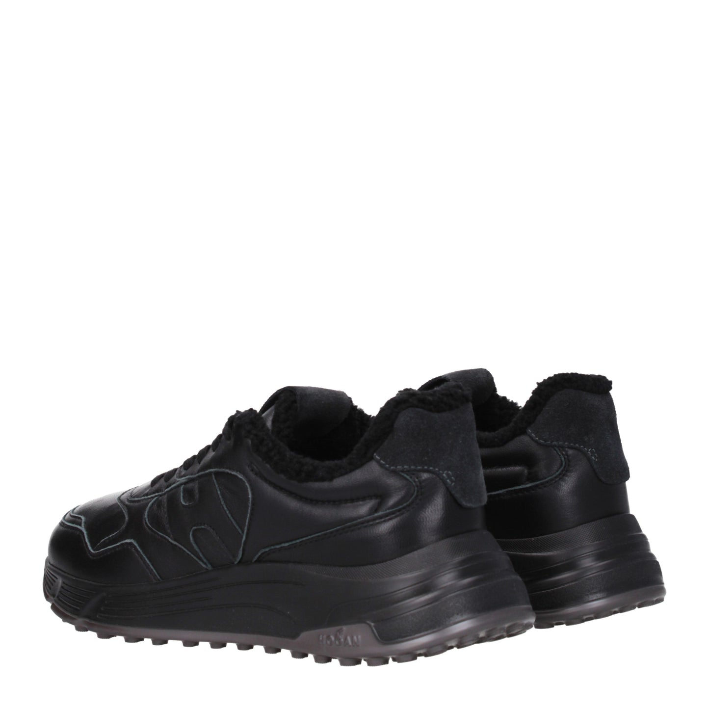 Hogan Men's Sneakers in Leather Black