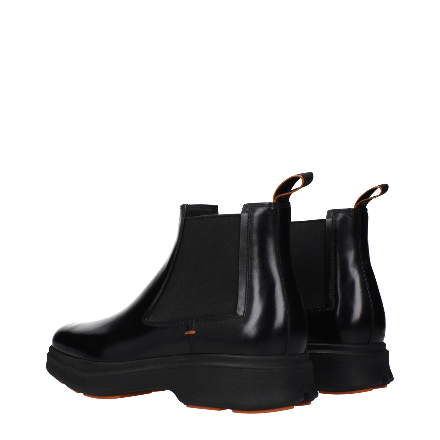 Santoni Ankle Boots Men Leather Black