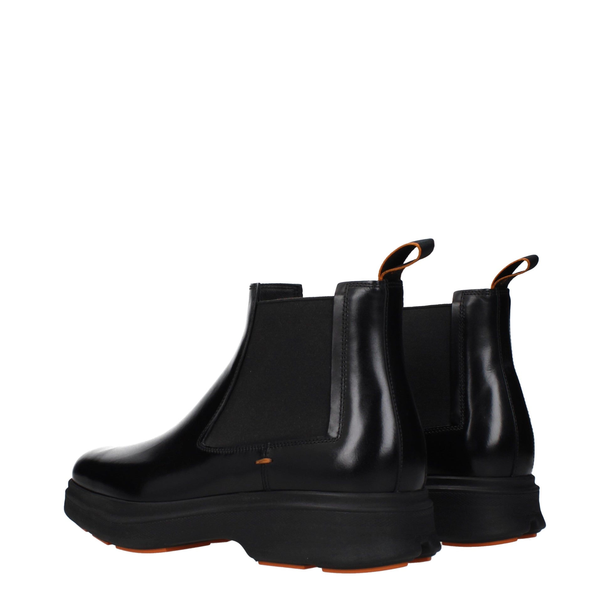 Santoni Ankle Boots Men Leather Black