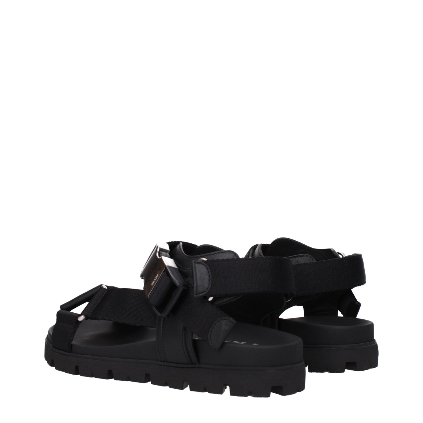 Prada Men's Sandals in Leather Black