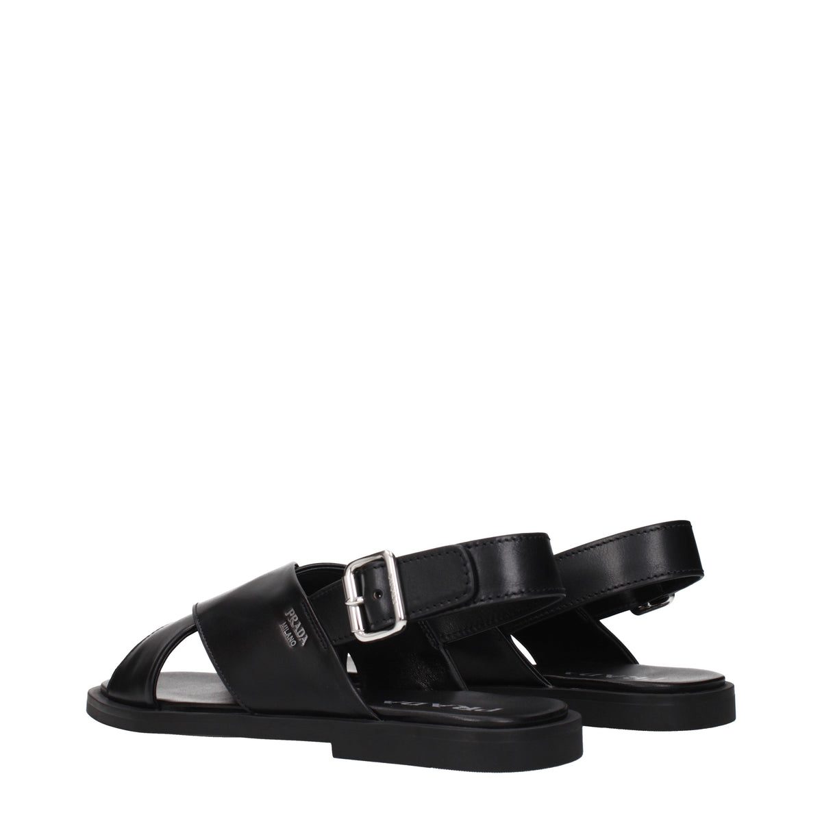 Prada Sandals Men Leather Black