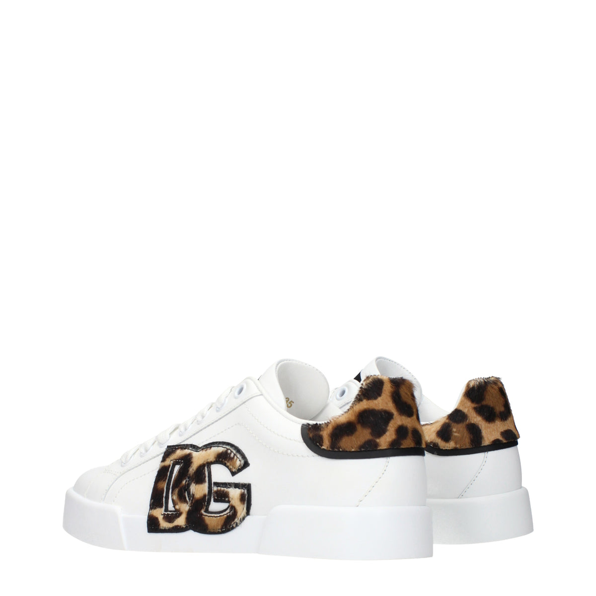 Dolce&Gabbana Sneakers Women Leather White/Leopard