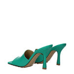 Bottega Veneta Sandals Women Leather Green/Acid Turquoise