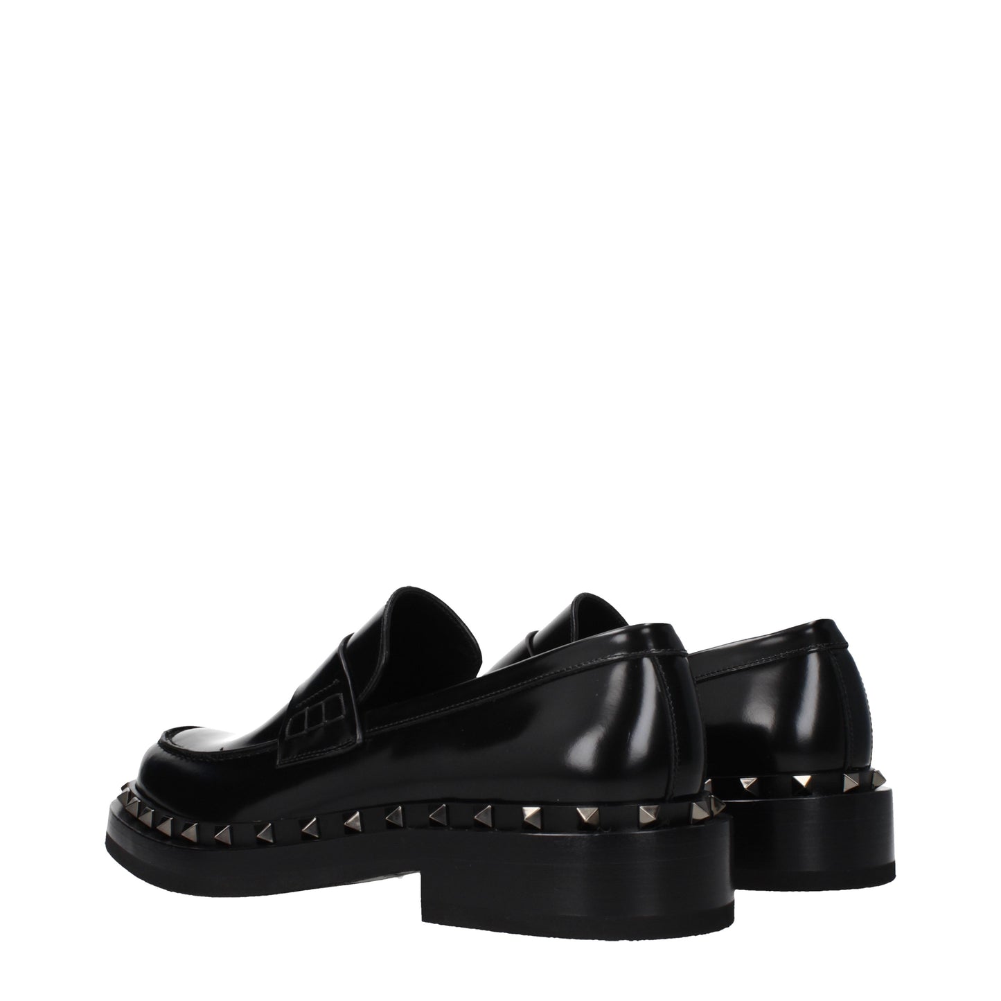 Valentino Garavani Men's Loafers in Leather Black