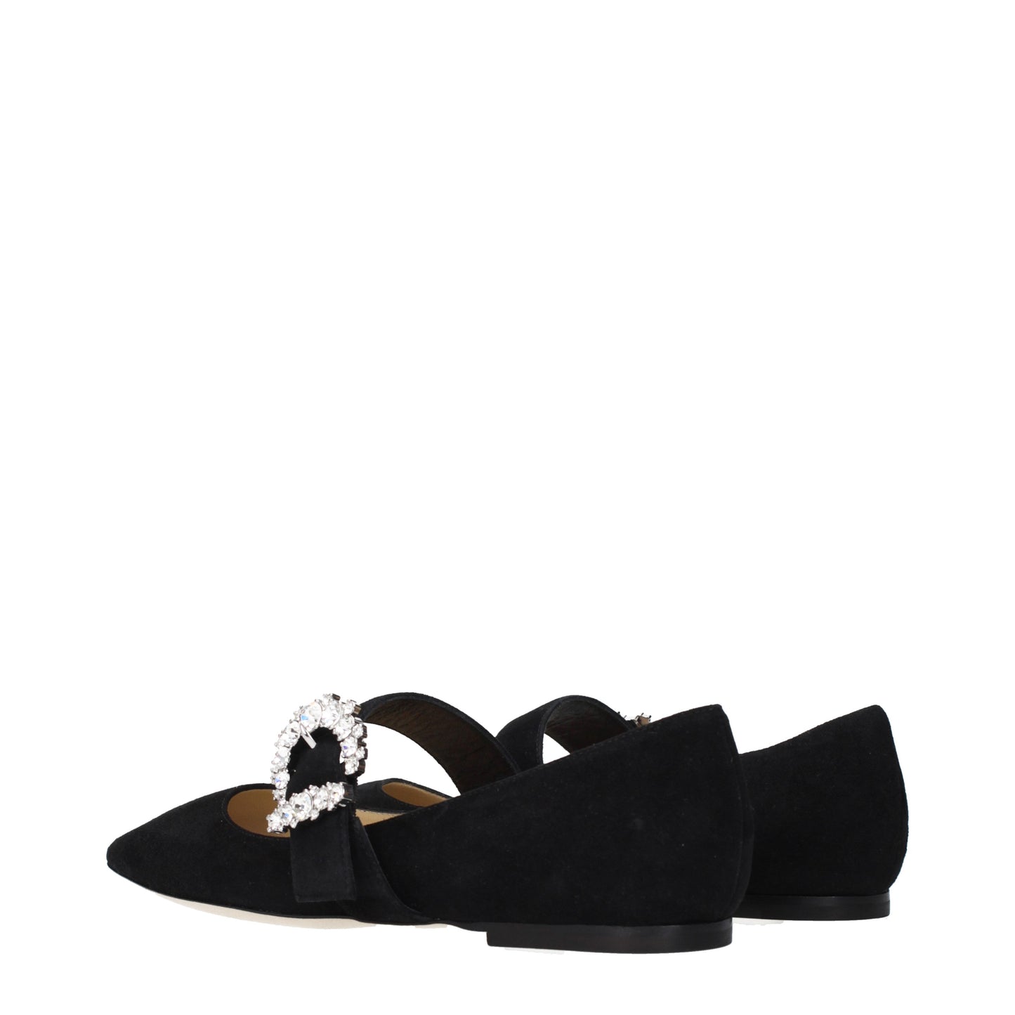 Jimmy Choo Ballet Flats Women Suede Black