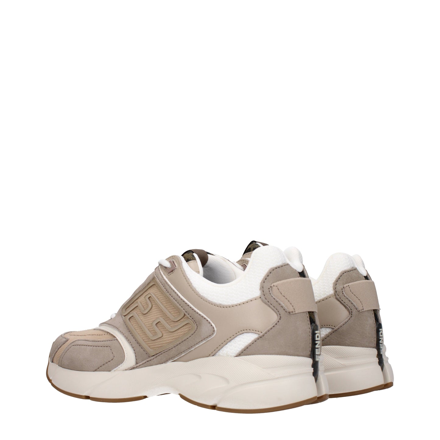 Fendi Men's Sneakers in Fabric  Beige/Rope